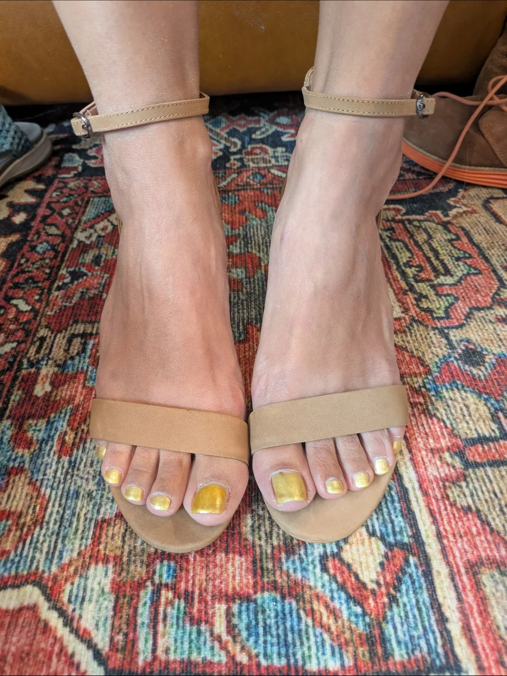 Steve Madden Tan Suede Block Heel Sandals
